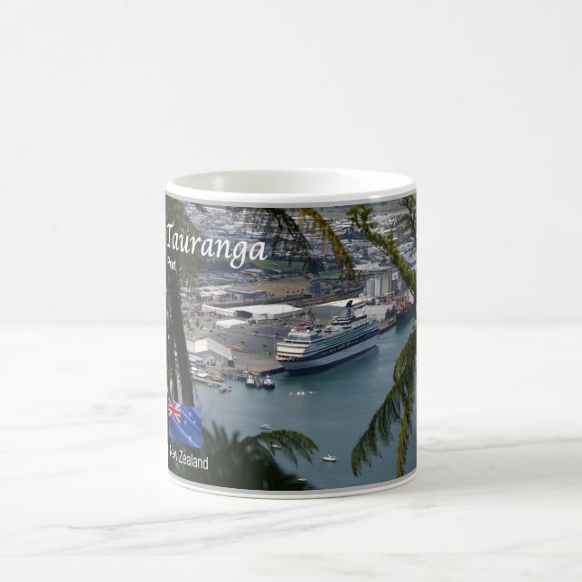 Caneca De Café Tauranga - Porto - Nova Zelândia - Panorama - (Centro)