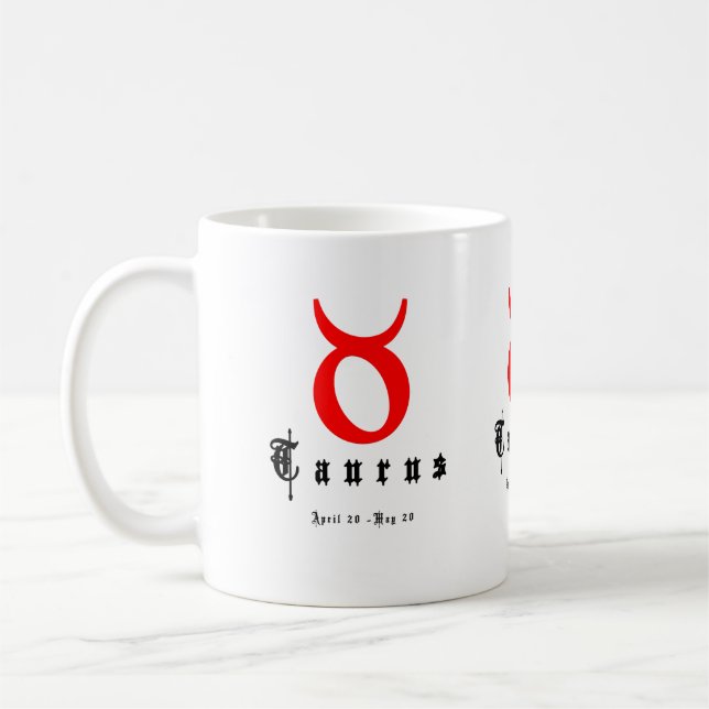 Caneca De Café TAURUS 20 de abril - 20 de maio (Esquerda)