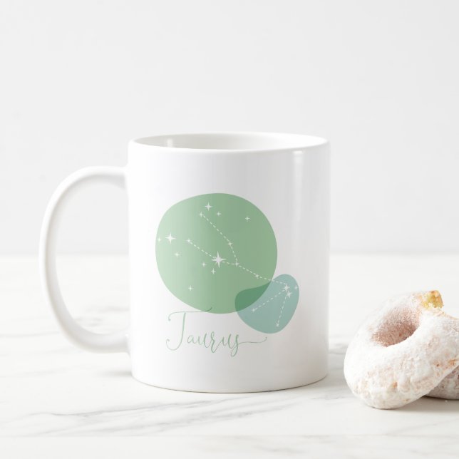 Caneca De Café Taurus Zodiac (Com Donut)