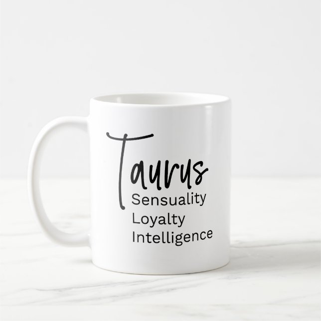 Caneca De Café Taurus zodiac apresentam traços positivos (Esquerda)