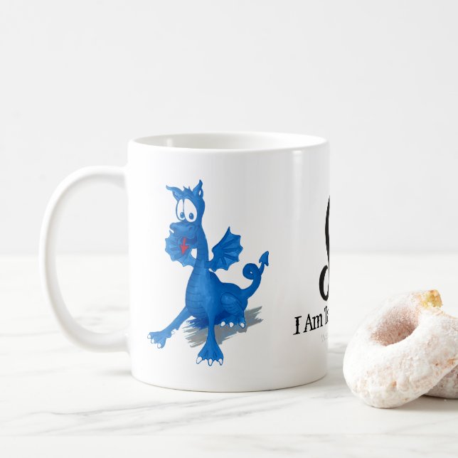 Caneca De Café Taurus Zodiac Astrology Blue Dragon Rahu (Com Donut)