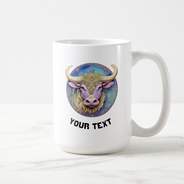 Caneca De Café Taurus Zodiac Personalizado (Direita)