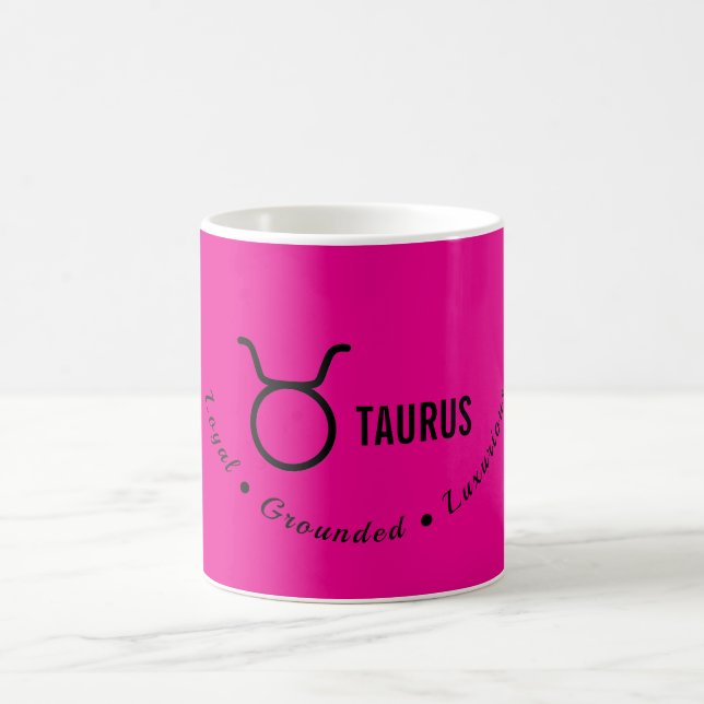 Caneca De Café Taurus Zodiac Traits Minimal Astrology (Centro)