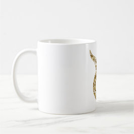 Caneca De Café Taurus Zodiac - Tribal Dourado