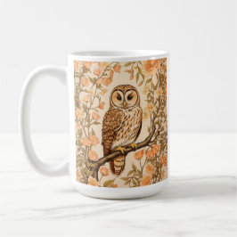 Caneca De Café Tawny Owl Peach Blossoms William Morris Inspirado
