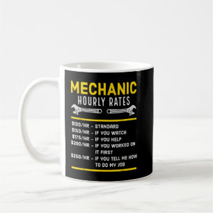 Caneca De Café Taxa de Horário Mecânica Engraçada