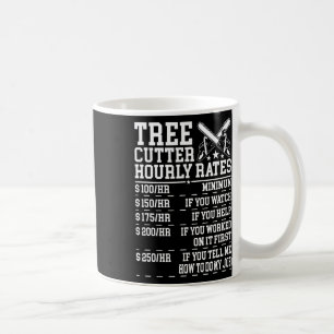Caneca De Café Taxa Horária do Cortador de Árvores Engraçado Lumb