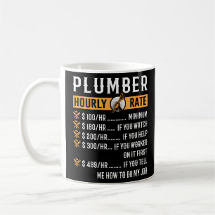 Caneca De Café Taxa Horária do Plumber Plumber