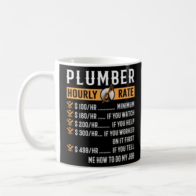 Caneca De Café Taxa Horária do Plumber Plumber (Esquerda)