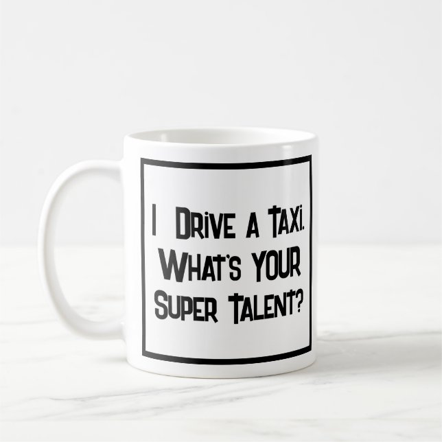 Caneca De Café Taxi Driver Super Talent. Coffee Mug (Esquerda)