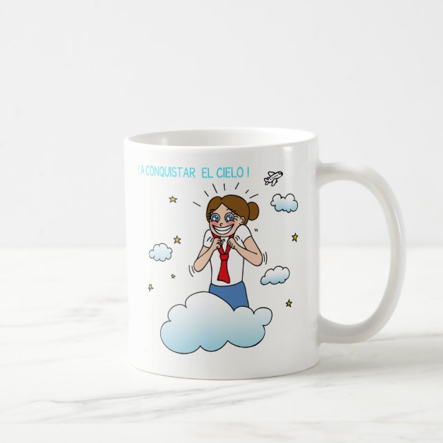 Caneca De Café taza A conquistar el cielo (Direita)