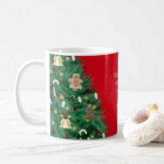 Caneca De Café Taza - Árbol de Navidad - Personalizable