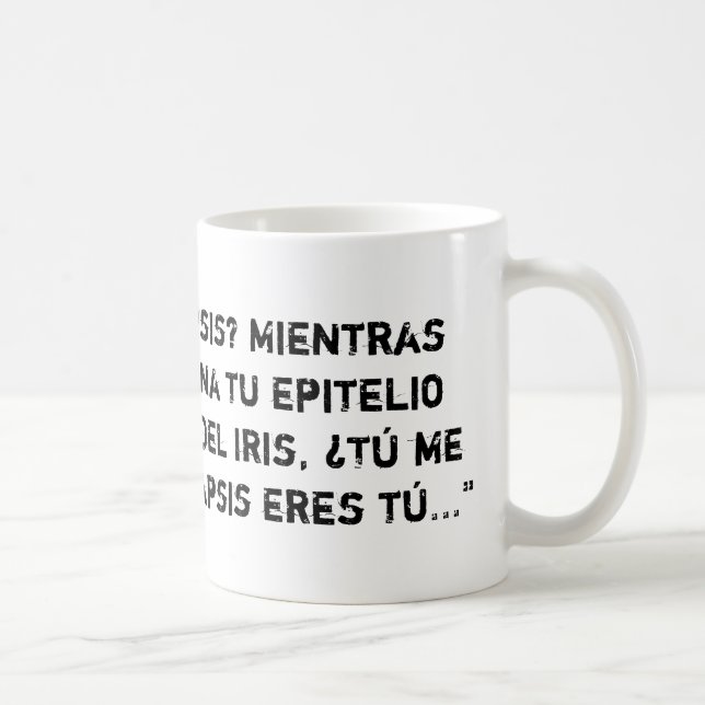 Caneca De Café Taza blanca con piropo sanitario sinapsis (Direita)