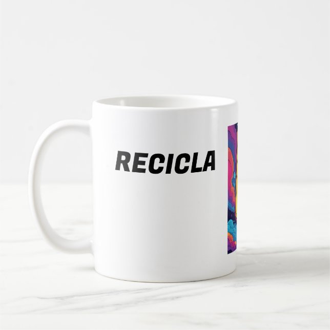 CANECA DE CAFÉ TAZA  BLANCA DE DESAYUNO  CON UN LINDO TEXTO (Esquerda)
