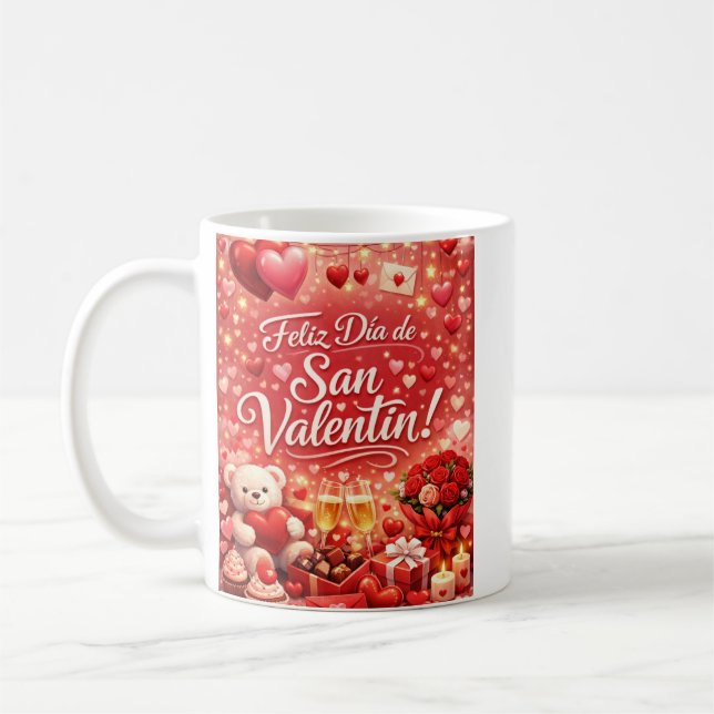 Caneca De Café Taza Clásica “Feliz Día de San Valentín” – Regalo  (Esquerda)