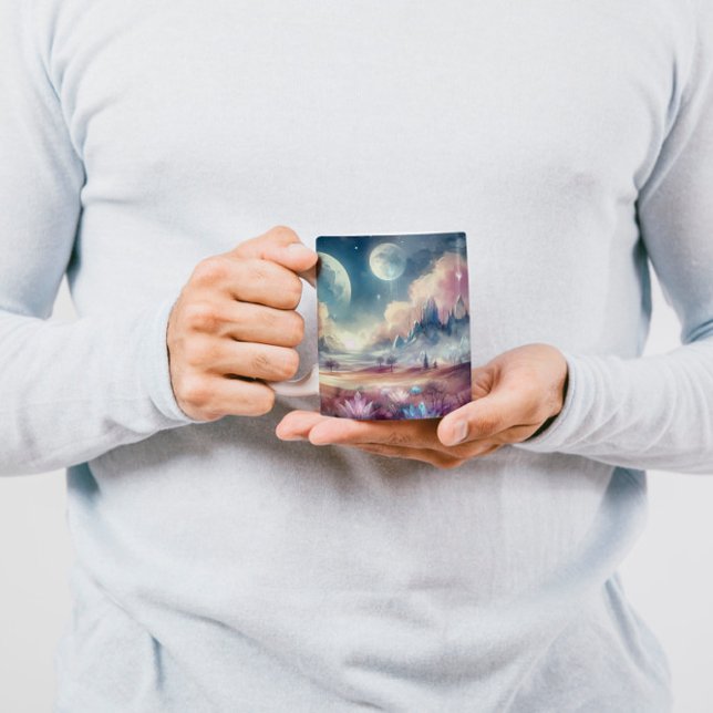 Caneca De Café Taza con arte en acuarela — “Sueños Líquidos” (Criador carregado)