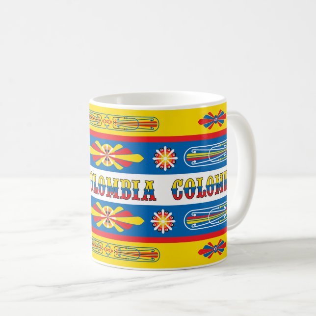 Caneca De Café Taza con diseño bus Chiva Colombiana (Frente Esquerda)