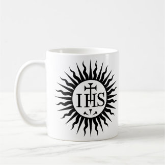 Caneca De Café Taza con el monograma IHS de la Compañía de Jesús
