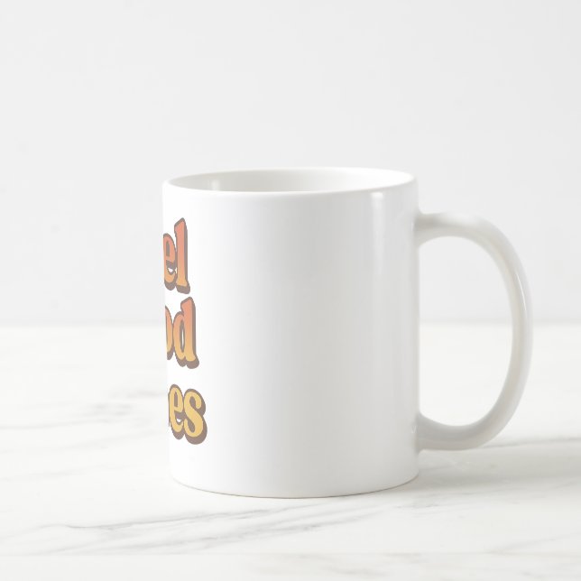 Caneca De Café Taza con frase retro Feel good vibes (Direita)