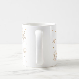 Caneca De Café Taza copos de nieve dorados