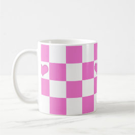 Caneca De Café Taza - Cuadrados-Corazón