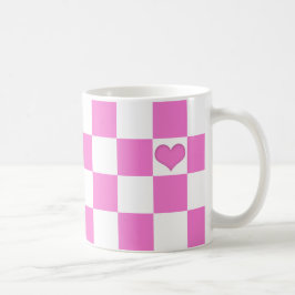Caneca De Café Taza - Cuadrados-Corazón