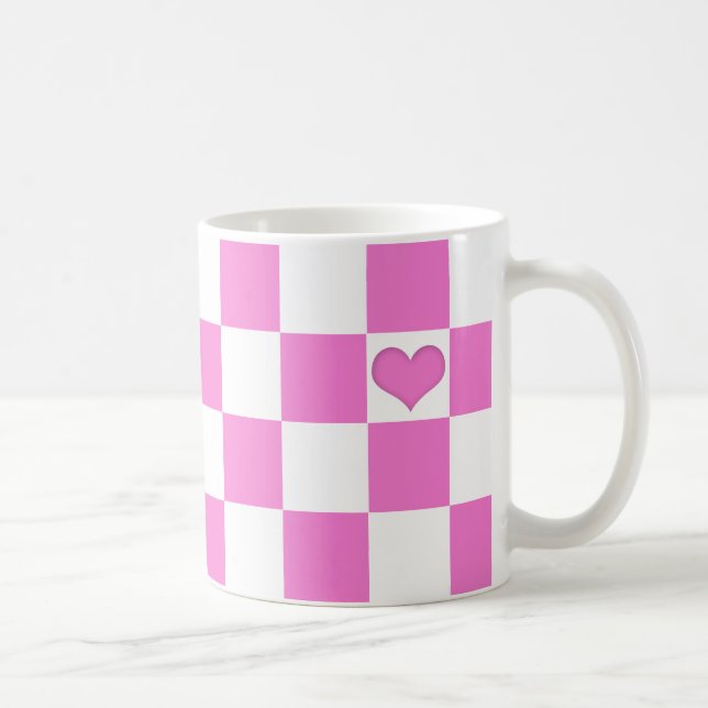 Caneca De Café Taza - Cuadrados-Corazón (Direita)