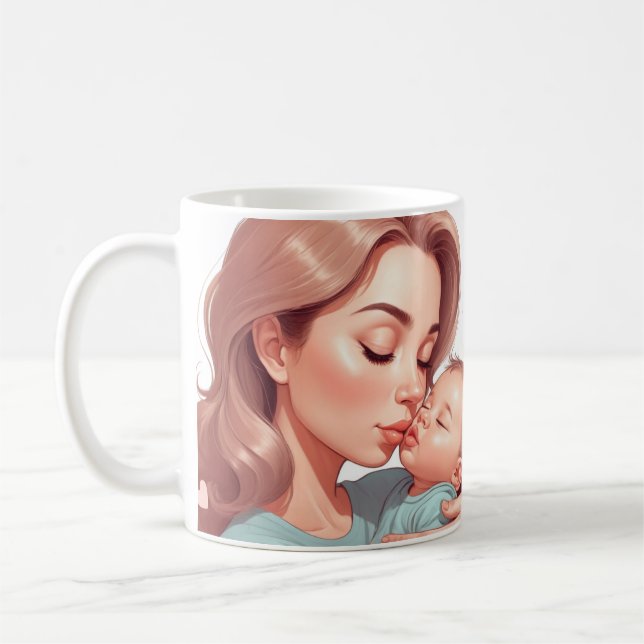 Caneca De Café Taza de café blanca para madres (Esquerda)