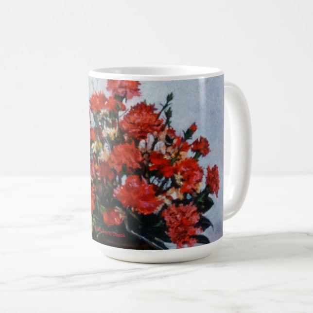 Caneca De Café Taza de Café Bodegón de flores (Frente Esquerda)