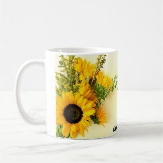 Caneca De Café Taza de cafe diseño girasol y frace motivadora