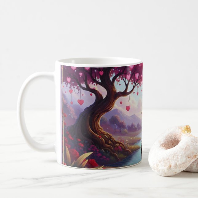 Caneca De Café Taza de Cafe  para San Valentin (Com Donut)