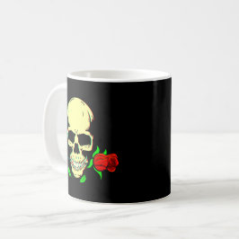 Caneca De Café Taza De Café Skull N Roses 3D