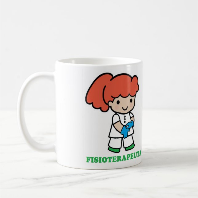 Caneca De Café Taza de chica fisioterapeuta (Esquerda)