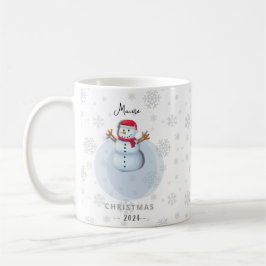 Caneca De Café Taza de muñeco de nieve de Navidad personalizada