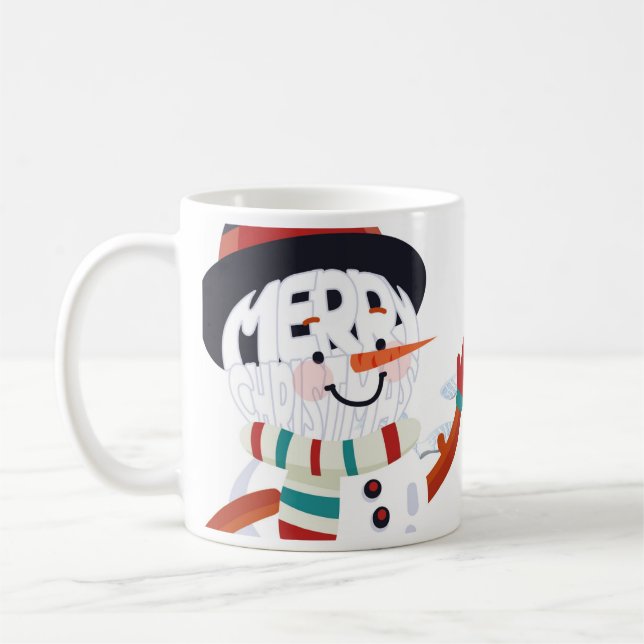 Caneca De Café Taza de Muñeco de Nieve para Navidad (Esquerda)