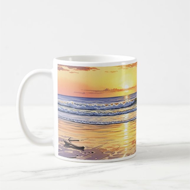 Caneca De Café Taza de paisaje del mar  (Esquerda)