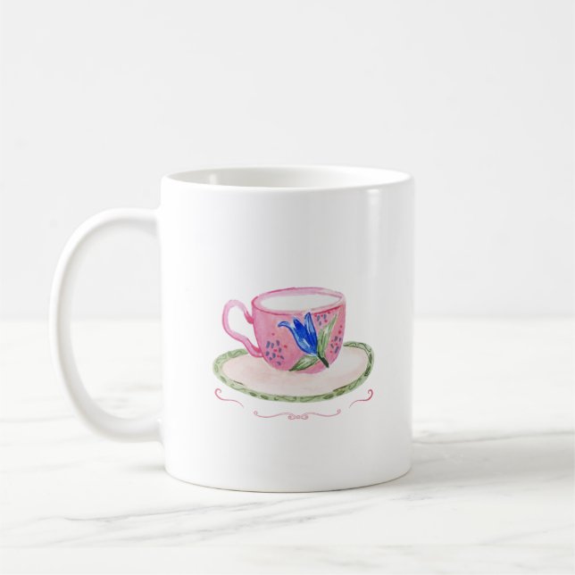 Caneca De Café Taza de te floral (Esquerda)