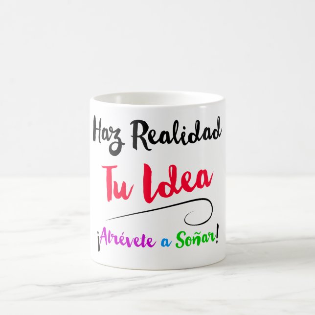 Caneca De Café Taza Haz realidad tu Idea modelo PINK (Centro)