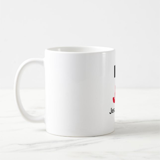 Caneca De Café Taza I love Jesus Christ (Esquerda)