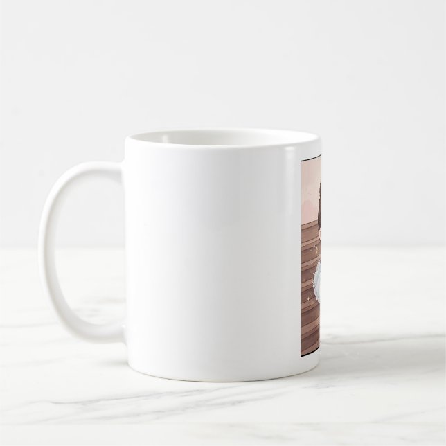 Caneca De Café Taza Kawaii Bailaarina con Tutu Celeste (Esquerda)