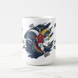Caneca De Café Taza Lady Aries - Coffee Mug Horóscopo Mujer