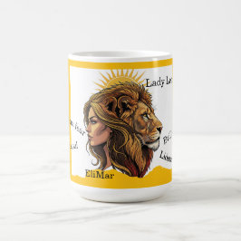 Caneca De Café Taza Lady Leo León Zodíaco