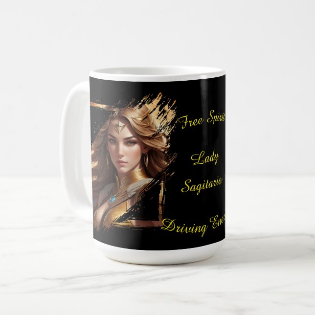 Caneca De Café Taza Lady Sagitario (Frente Esquerda)