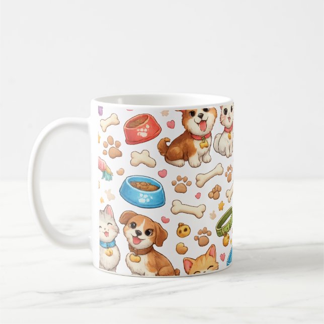 Caneca De Café Taza mascota adorable (Esquerda)