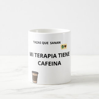 Caneca De Café Taza Mi Terapia Tienen Cafeína – Regalo Salud