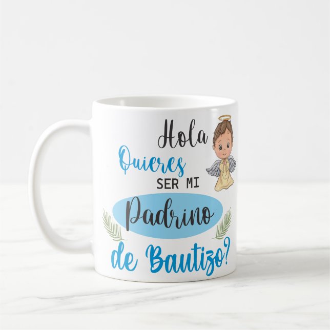CANECA DE CAFÉ TAZA PADRINO BAUTIZO (Esquerda)