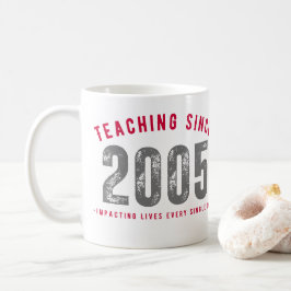 Caneca De Café Taza para profesores Teaching since 2005