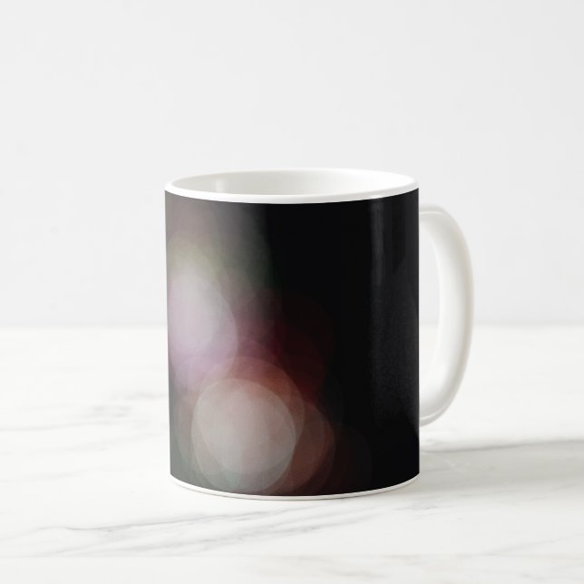 Caneca De Café Taza personalizada con fotografía de efecto bokeh (Frente Esquerda)