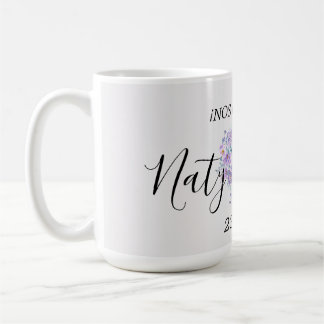 Caneca De Café Taza Personalizada de Boda en Tonos Lilas