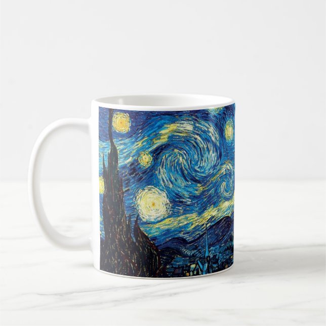 Caneca De Café Taza personalizada “La noche estrellada” (Esquerda)